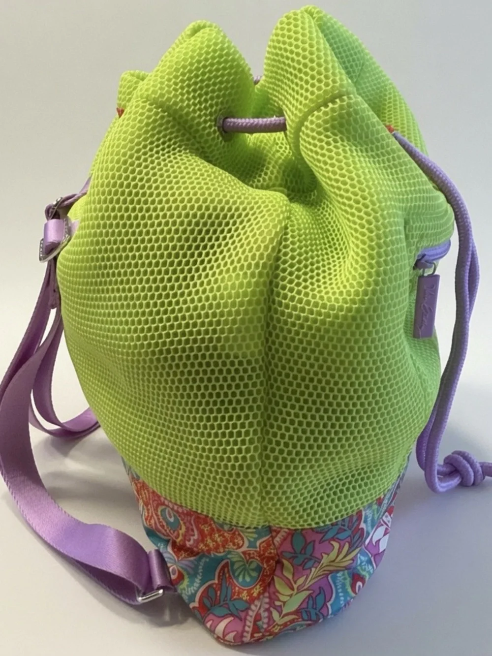 Vera Bradley Mesh Backpack Citrine with Paisley in Paradise EXCELLENT